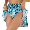 Women's Bikini Bottom 2024 New Swimming Skirt Fashion Print Beach Pants Safe High Waist Triangle Swimming Trunks