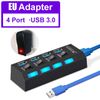 4 port USB3.0 med EU-adapter
