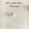 8mm silver 100 pcs