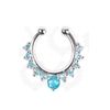 Silver with blue diamod