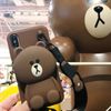 Brown bear with lanyard