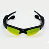 Black frame with green lens
