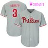 Women Gray Phillies #3 Harper