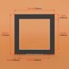 Black Square 8X8 inch
