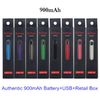 Authentic 900mAh Battery+USB+Retail Box