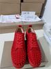Low-Top Red Suede with Spikes