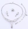 Metal color:silver set&Ring Size:Resizab