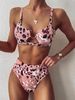 Bandeau bikiny s popruhmi pre efekt výstrihu v tvare štvorca