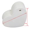 6.5x5cm Heart White