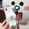 White rabbit with lanyard