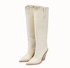 white Long boots