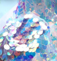 100x130cm iriserende symfonie tafelkleed met glitter pailletten visschaal waterdruppel voor bruiloft zeemeermin verjaardagsfeestje decoratie S3990852