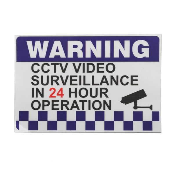 Autocollant de caméra de Surveillance de sécurité CCTV d'avertissement interne 100x150mm