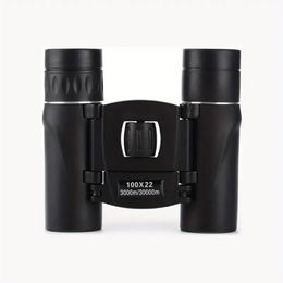 100x22 HD-verrekijker Waterbestendige plastic telescoop, outdoor pocket mini-opvouwbare telescoop voor jagen, kamperen en reizen
