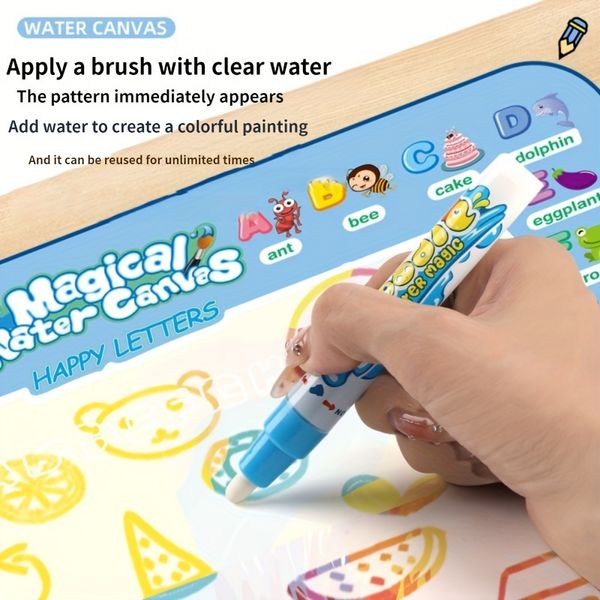 100x80cm Magic Water Drawing Mat coloriage doodle avec des stylos magiques réutilisables Montessori Board de peinture