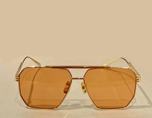 Gouden metalen oranje vierkante zonnebril voor mannen mode zonnebril ontwerpers zonnebril occhiali da sole sunnies uv400 brillen met doos