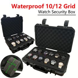 1012 Grille étanche Highend Watch Box Collection Sécurité protectrice antique épaissie avec éponge à l'épreuve d'humidité 240427