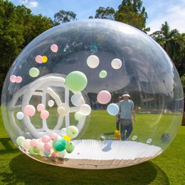 1013ft gigantisch PVC opblaasbaar bubbelhuis met ballonnenblazer en luchtpomp springkasteel tent doorzichtige koepel stuiter voor feest 240127