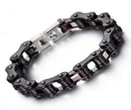 1016 mm de garçons de large Chaîne pour hommes Black Black Biker Motor Motorcycle Link 316L Bracelet en acier inoxydable Gift 9257959