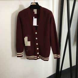 1019 2023 Marca de otoño El mismo estilo Sweaters V Neck Manga larga Moda de ropa para mujer 20238168