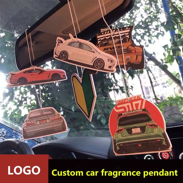 1020 pièces Parfum de pendentif de voiture personnalisé durable parfum suspendu créatif peut être imprimé le site Web de l'entreprise de code QR, etc. 240307