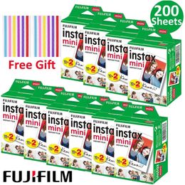 10200 feuilles Fuji Fujifilm Instax Mini 11 Film bord blanc Po papier Fcamera avec impression pour appareil photo instantané 9 8 12 25 50s 240106