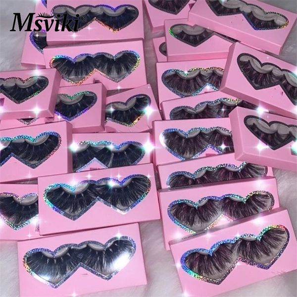 10203050Paires 25 MM Mink Lashes Emballage Papier Boîte En Gros 3D Faux Vison Cils Fournitures Long 5D Faux Cils Vendeurs 220524