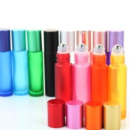 102030 piezas de 10 ml de espesor rollo de vidrio esmerilado en botellas Bola de aceite esencial Vials de perfume de recargable vacío 2312222