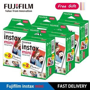 10204080200 feuilles Fujifilm instax Mini 11 12 9 7 90 3 pouces Films à bord blanc pour Mini appareil photo instantané 25 50s 90 Po papier 240221