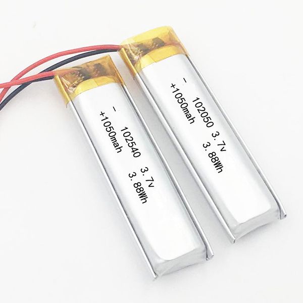 102050 batteries au lithium Li polymère batterie capacité réelle 1050 mAh avec panneau de Protection 3.7 V batterie Rechargeable