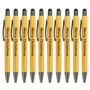 102050PCS Bamboo Pen Personaliseerde Ballpoint Pennen Stationery Party Pen Office School Supplies Aangepaste zakelijke cadeau 240507