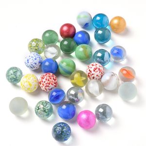 1020pcs Glass Ball 16 mm Cream Console Game Stress Pinball Machine Cattle Small Marbles Pat Toys Parentchild Machine Beads 220621