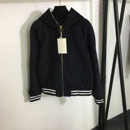 Meiyi – manteau à manches longues pour femme, veste à capuche noire, boutons de haute qualité, mode automne 1022 XL, 2023