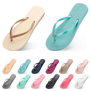 103 Slippers Place Flops Chaussures Flip Womens Green Yellow Orange Navy Bule Bule Rose Rose marron Sport d'été Sweet Sneaker 35-3 33