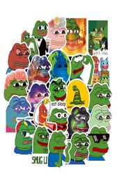 103050PCSPACK Cartoon Frog Pepe Graffiti -stickers voor koelkastauto helm Diy Gift Bicycle Guitar Notebook Skate Trunk5908353