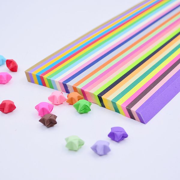 1030pcs Making Stars Craft Papers Strips Couny Color Lucky Star Star Origami Enfants DIY ORGAMI CARAL PAPIER 27COLORS