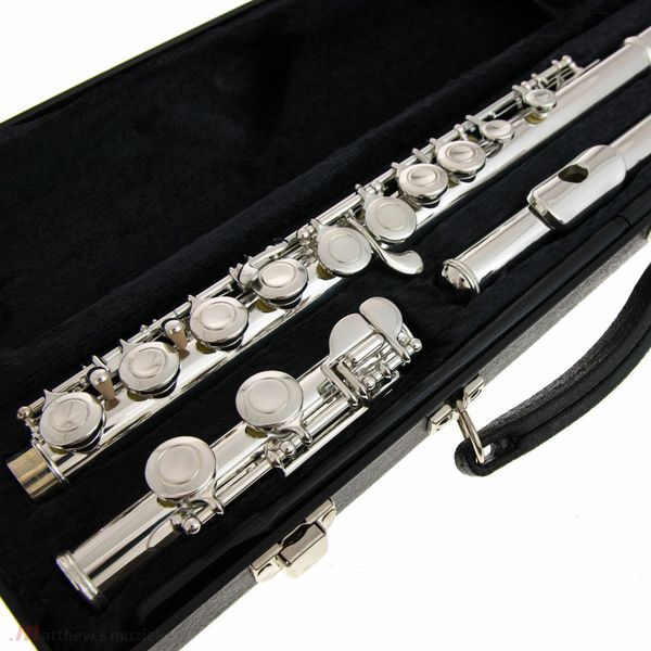 104 Flûte en C Nickel Argent Plaqué 16 Trous Fermés Instrument avec Étui