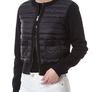 104170 Light Knit Down Jacket Femmes Hiver Dames Manches longues Patchwork Tricoté Zipper Noir Blanc Blanc M4 210818