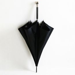 104 cm 5 keer zwart coating anti-uv 50+ anti-donder fiberglas paraplu schedel skelet ghost stick dier parasol 201104