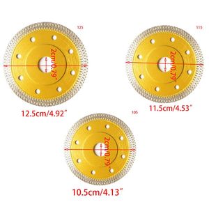 105 / 115mm / 125mm keramische cirkelvormige schijf zaagblad dunne diamant porselein voor snijtegelsmolen