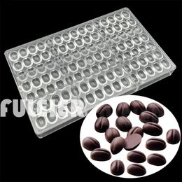 105 Agujero Granos de café Caramelo Moldes de chocolate Policarbonato Para hornear Pastel Pastelería Confitería Herramienta Makerbaking Molde 240328