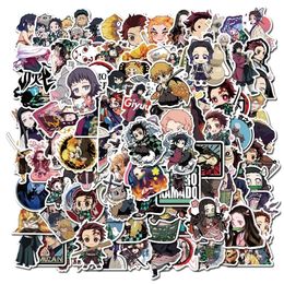 1050100 pcs Anime Demon Slayer Kimetsu No Yaiba Sticker Waterdicht PVC Skateboard Bagage Motorfiets Kid Boy VSCO Sticker 220815