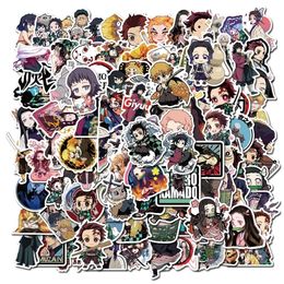 1050100PCS Anime Demon Slayer Kimetsu No Yaiba Autocollant imperméable PVC Skateboard bagage Motorcycle Kid Boy VSCO Sticker 220815