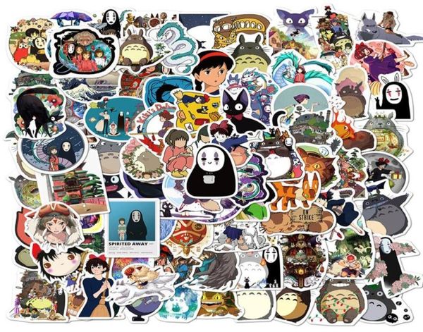 1050100pcs Anime japonais Autocollants Ghibli Hayao Miyazaki Totoro Spirited Away Princess Mononoke Kiki Stationery Sticker23967243316