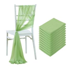 1050pcs comme la chaise en mousseline de chaise décoration de mariage pour décorations d'allée Événement de banquet baby shower17x250cm de long 240407