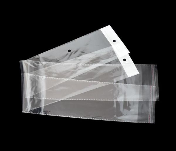 10562cm OPP clair Poly postiche paquet pochette sac long en plastique transparent auto-adhésif perruque de cheveux sac d'emballage avec trou de suspension 3765474