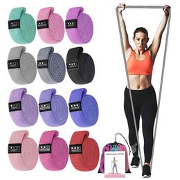 105LB lange weerstand Loopband Set Unisex Fitness Yoga Elastische S HIP Circle Thigh Squat Workout Gym Apparatuur voor Home 210624