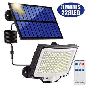 106/308 LEDEN SOLAR FLOOW LICKS Outdoor Sunlight Pir Motion Sensor 1/3Mode Waterdichte straat wandlamp voor Tuinhek Street Decoratie