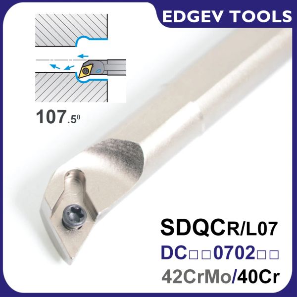 107,5 degrés S08K S10K S12M S16N S16Q SDQCR07 SDQCL07 CNC Lathe Cutter DCMT 070204 070208 DCMT070204 TRAVAILLEUR CONTRAITEMENT