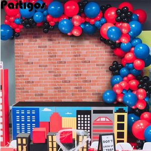 107pcs Red Blue Latex Arch Kit Garland Ballon Baby Boy Girl First Birthday Party Decorations Kids Toys Baby Shower Supplies 220527